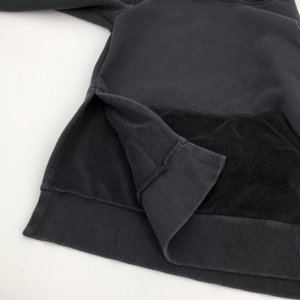 Athleta Girl Pullover Hooded Fleece Lined Sweatshirt Size L/12 Split BottomTunic - Picture 15 of 16